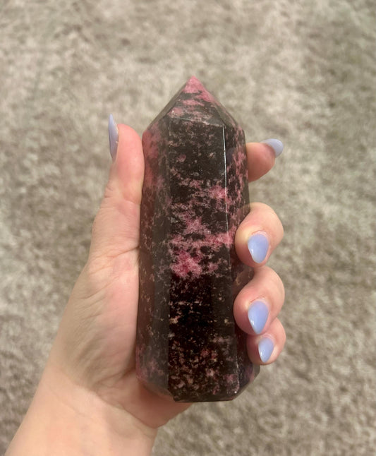 Rhodonite Crystal Generator | Self-Love & Emotional Healing Tower