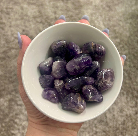 High Quality Chevron Amethyst Tumble Stone