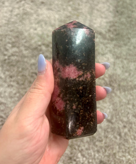 Rhodonite Crystal Generator | Self-Love & Emotional Healing Tower