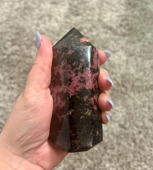 Rhodonite Crystal Generator | Self-Love & Emotional Healing Tower