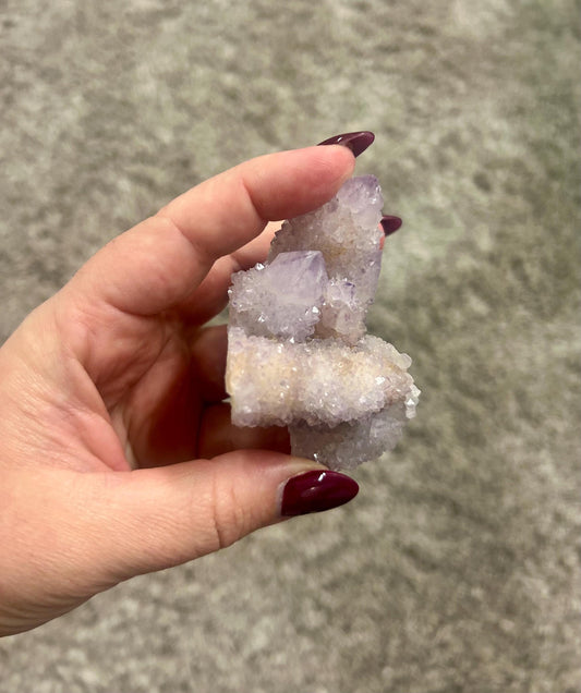 Fairy Quartz Cluster | Spirit Quartz Crystal | Raw Druzy Healing Stone | Ethically Sourced Crystal for Meditation & Energy Cleansing
