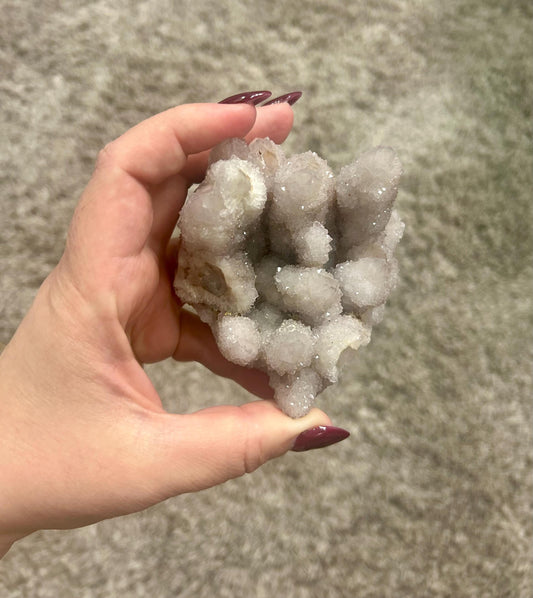 Fairy Quartz Cluster | Spirit Quartz Crystal | Raw Druzy Healing Stone | Ethically Sourced Crystal for Meditation & Energy Cleansing