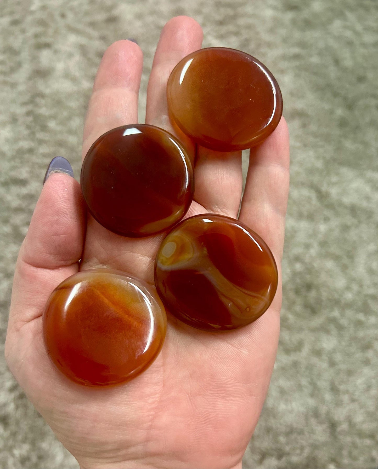 Carnelian Smooth Stone – Confidence • Motivation • Vitality | Polished Healing Crystal for Energy, Creativity, or Root Chakra Support