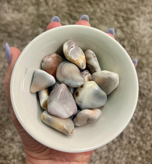 High Quality Pink Botswana Agate Tumble Stone