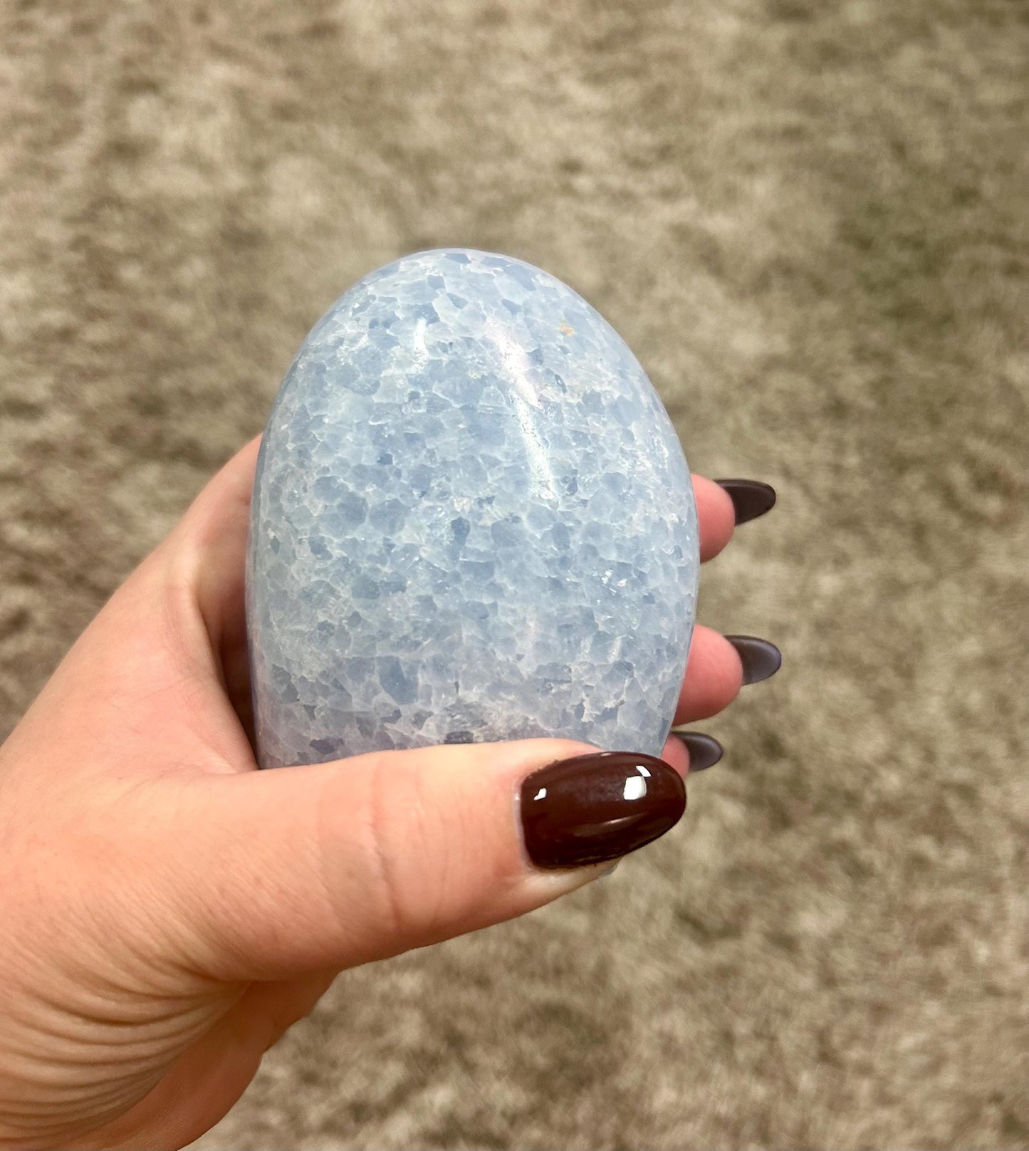 Blue Calcite Freeform – Calm • Clarity • Emotional Healing | Soothing Crystal for Display, Meditation or Spiritual Gift