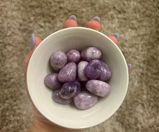 High Quality Purple Lepidolite Tumbles