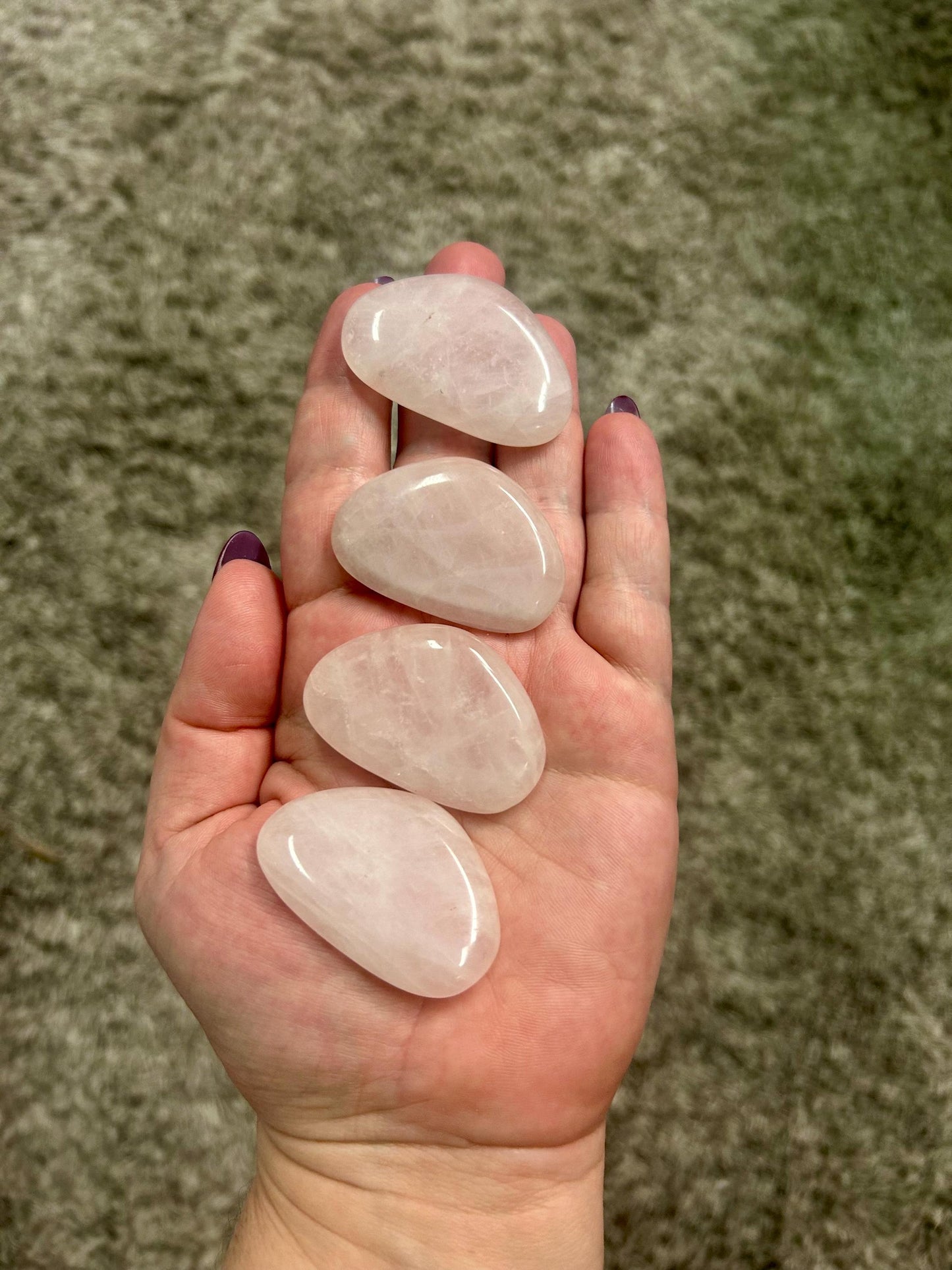 Rose Quartz Smooth Stone | Self-Love & Healing Palm Stone | Soothing Worry Stone | Crystal Gift | Reiki, Meditation, Pocket Stone