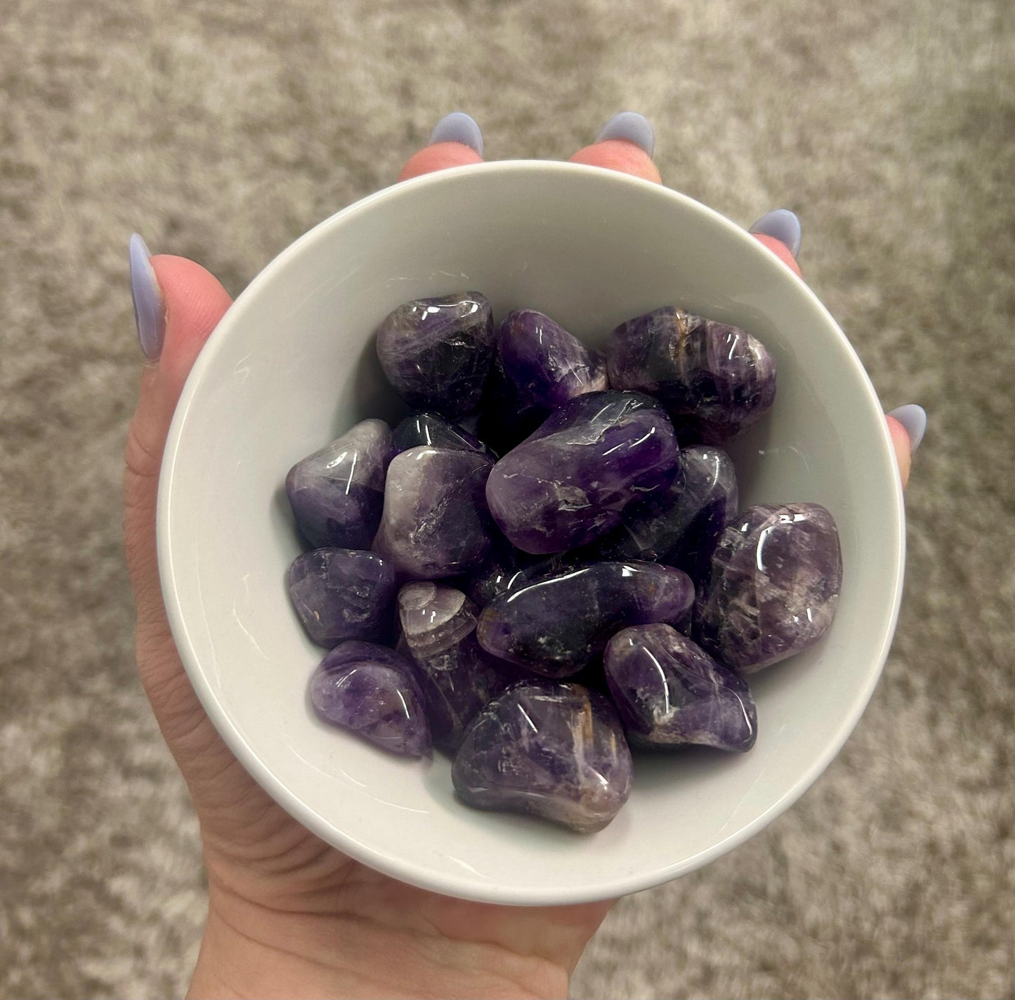 High Quality Chevron Amethyst Tumble Stone
