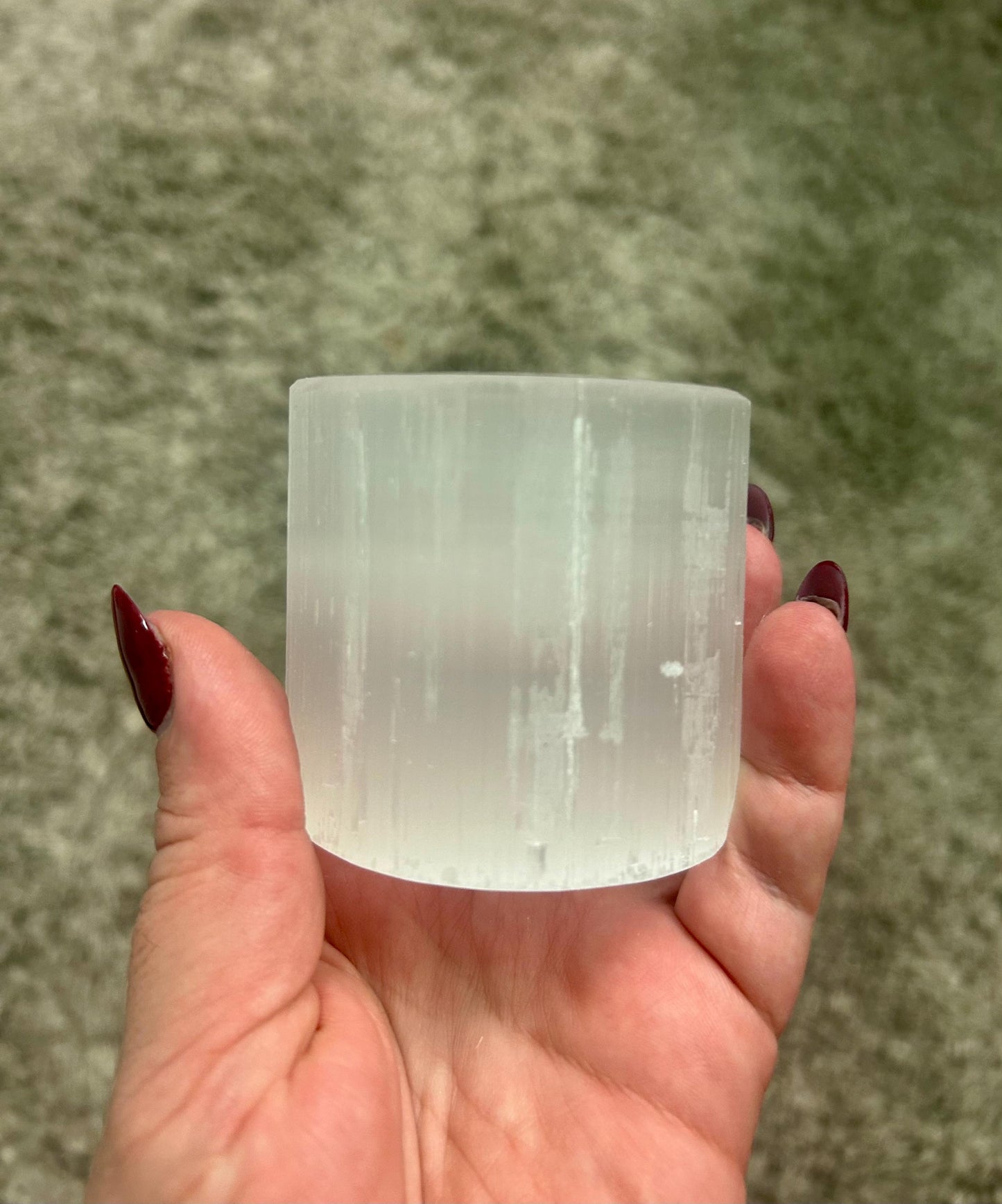 Selenite Candle Holder | Crystal Tealight Holder for Cleansing & Protection | Natural Selenite Decor | Reiki, Meditation, Spiritual Gift