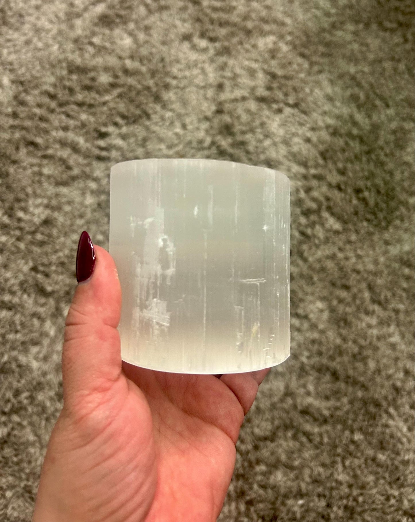 Selenite Candle Holder | Crystal Tealight Holder for Cleansing & Protection | Natural Selenite Decor | Reiki, Meditation, Spiritual Gift